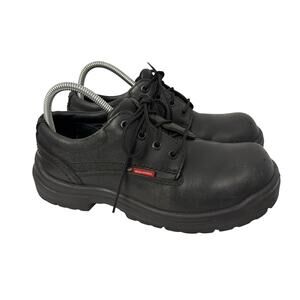 Red Wing Shoes Mens Size 7.5 D King Toe Black Leather Steel Work Safety 6633